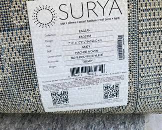 H85 - $125. Surya Eagean. Measures 7' 10" x 10' 2". 100% Polypropylene.
