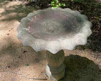 H36 - $60. Concrete Birdbath.