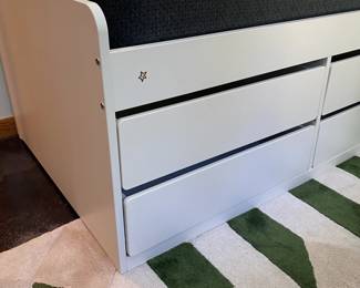 H88 - $195. IKEA Twin Size bed with drawer storage. Clean mattress included if you'd like it!