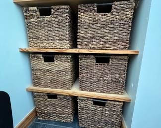 H98 - $10 each. Large wicker storage baskets.
