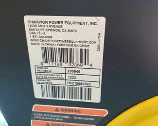 H2 - $400. Champion Power Equipment 3-inch Portable Chipper-Shredder. Model 200946. 224cc