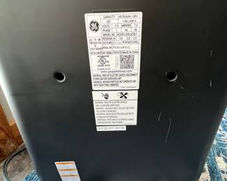 H105 - $100. GE Dehumidifier. 50 pint capacity. Model ADEL50LZQ1