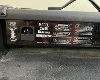 H111 - $100. Ibanez Model SW65 Bass Amp.