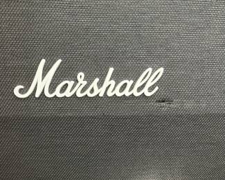 H113 - $500. Marshall 1960A 300 watt Angled Stereo Cabinet. Has small hole and some discoloration. Measures 30" wide x 14" deep x 32" tall.