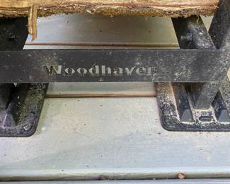 H6 - $125. Woodhaven 4' Firewood Rack with Support Bases and Corner Extension Kits. *2 available*