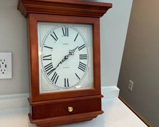H72 - $30. Linden Westminster Wall Clock. Measures 13.5" x 18.5".