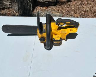 H50 - $120. DeWalt 20V 12" Cordless Chainsaw. Includes 1 battery & charger.