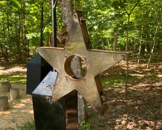 H31 - $30. Copper Star Bird Feeder.