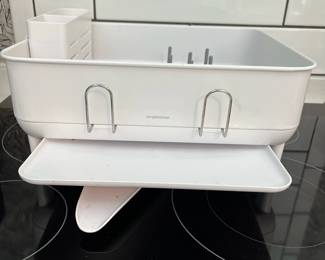 H58 - $40. Simplehuman Dish Drying Rack in White.