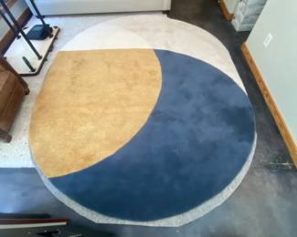 H80 - $350. West Elm Capsule Rug. Measures 8' x 10'. 68% Wool 32% Viscose.