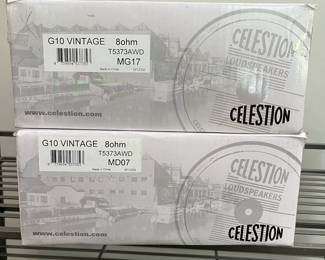H108 - $60 each. 2 available. Celestion G10 Vintage 80th Anniversary 10". 8 Ohm Guitar Speakers. 60 watts.