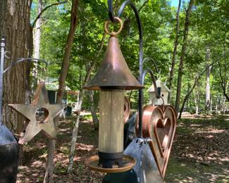 H33 - $40. Pottery Barn Copper Villa Bird Feeder.