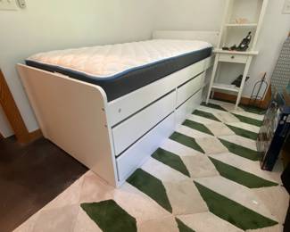 H88 - $195. IKEA Twin Size bed with drawer storage. Clean mattress included if you'd like it!