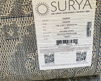 H85 - $125. Surya Eagean. Measures 7' 10" x 10' 2". 100% Polypropylene.