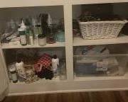 Misc. items (extension cords, oil scent burners, dog supplies.