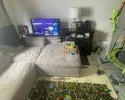 Entire room must go except trampoline.