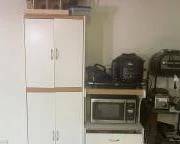 Kitchen Pantry Set. Yeti cooler, Griddle, Microwave.