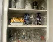 Glasses, plates, cups.