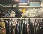 Mens Large Clothes. Womens Large Clothes. Lots of great brands, great bands, and Miami Dolphins stuff. Bed sheets, pillow cases, foot bath.