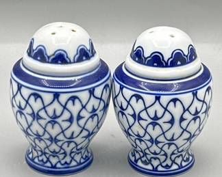Bombay Co. Blue & White Salt & Pepper Shakers