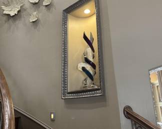 XL & Striking Abstract Art Glass Sculpture, 1/2