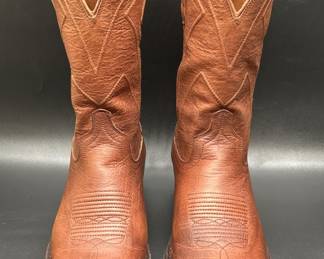 Brown Leather Tecovas Western Boost, Men's 8.5D