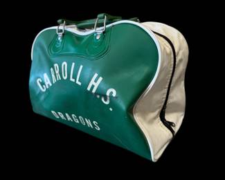 Vintage Carroll H.S. Dragons Sports Zipper Duffel