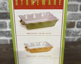 (3) Stonewear Baking dishes in factory box