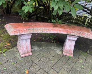 Henri pink concrete bench 4’