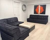 Roche Bobois Mah Jong Black Modular Sofa