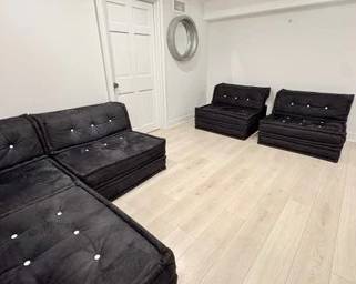 Roche Bobois Mah Jong Black Modular Sofa