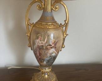 19th Century French Crystal Lamp 