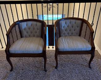 Vintage barrel chairs.