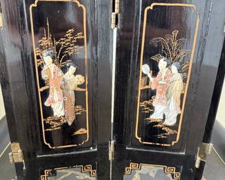 Vintage Table Top Chinese Soap Stone Screen 