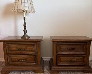 Vintage CAPIZ shell table lamp. Solid wood stands.