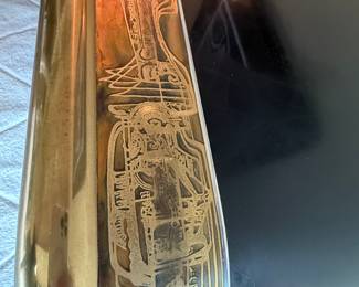 1970s Bernhard Rohne for Mastercraft Acid Etched Brass and Black Lacqu – Moonpool Modern
