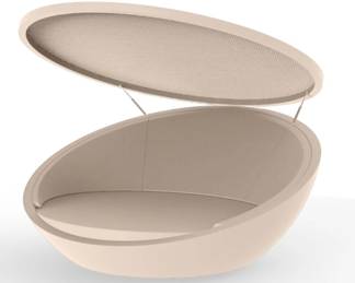 Outdoor Vondom lounger with Sunshade