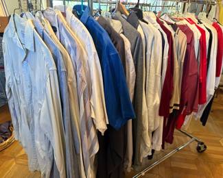 racks of great vintage men and women clothing
