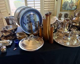 lot of tea services