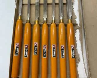 Robert Sorby 7Piece Woodturning Chisel Set Sheffield England