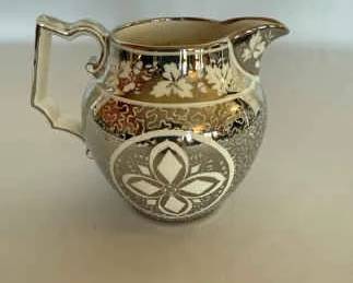 Palin Thorley Williamsburg CW Creamer Silver Overlay Floral Design