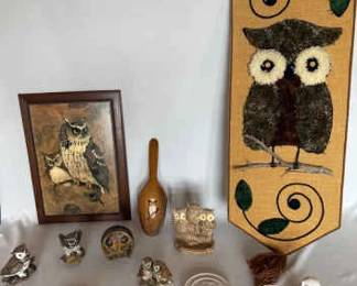 Charming Assorted Owl Decor Collection Figurines, Wall Art More