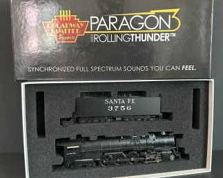 Broadway Limited Paragon3 HO ATSF 484 Northern 3756 Sound DC DCC Locomotive