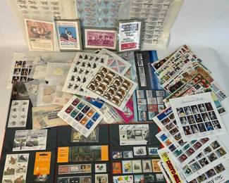 Large U.S. Worldwide Stamp Lot Mint Sheets, First Day Covers, Thematics, and More
