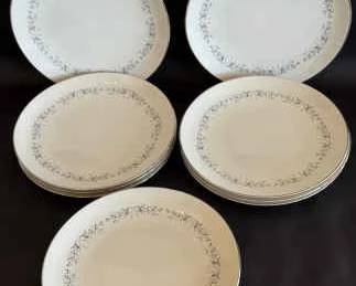 Flintridge China BonLite Pierra Dinner Plates Set of 11 Made in California