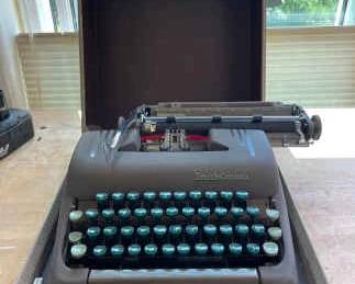 Vintage SmithCorona Silent Portable Typewriter with Original Case