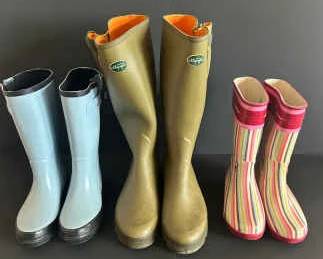 Colorful Rubber Rain And Work Boots
