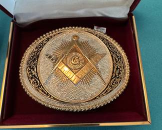 Masonic belt buckle