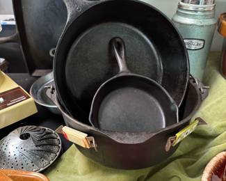Lodge and unbranded cast iron