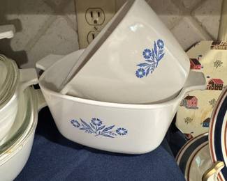 Vintage Cornflower Blue casserole and other rare pieces